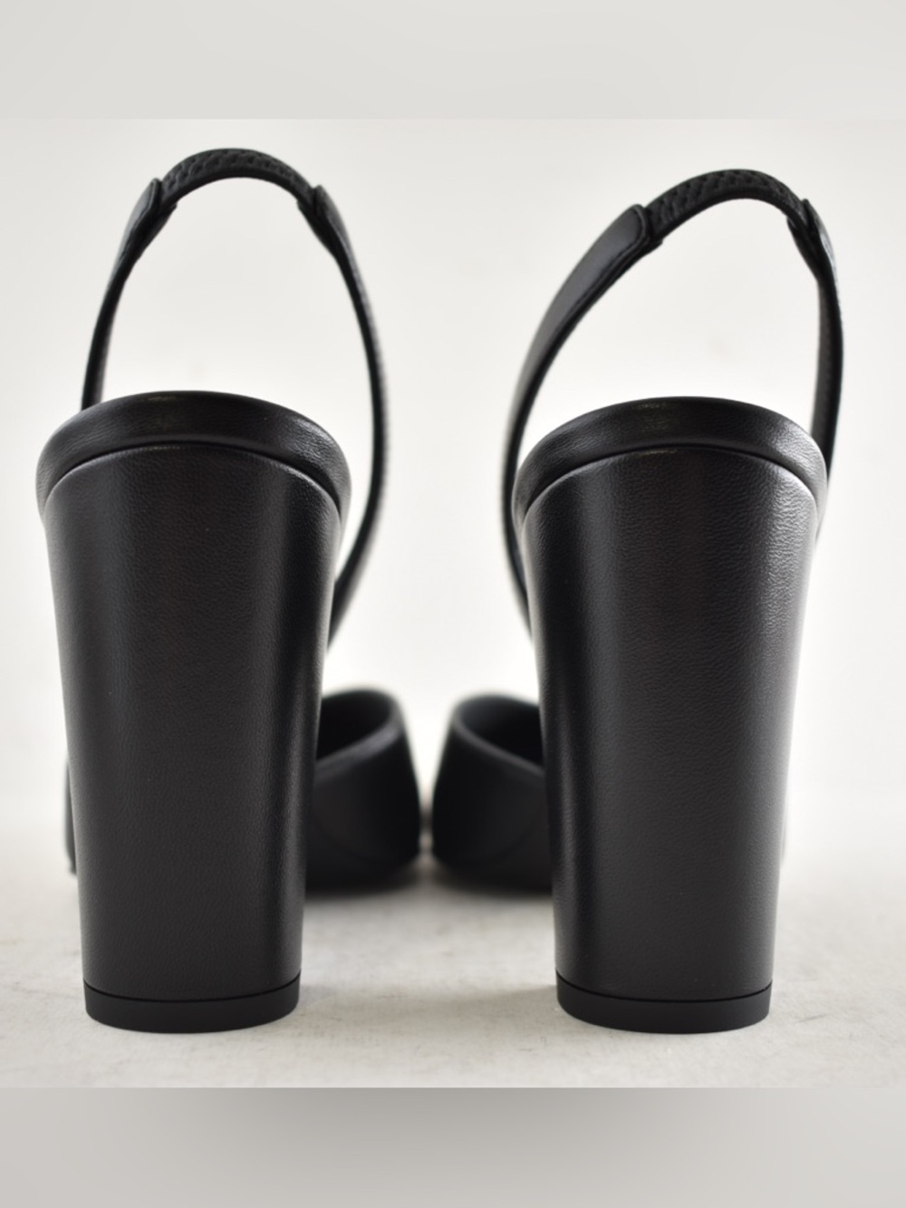 Chanel 26S Blazy Black Mint Green Square CC Sling Slingback Block Heel Pump 37.5 - Picture 15 of 16